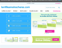 Tablet Screenshot of lentillesmoinscheres.com